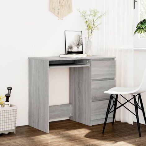 Bureau Bureau informatique Table d'ordinateur Sonoma gris 90x45x76 cm Bois d'ingénierie FR50075 (1/5)