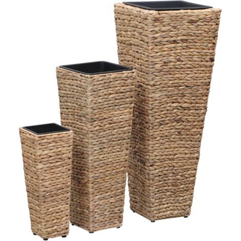 Lits surélevés de jardin 3 pcs,Jardinière,Pot de Fleurs Jacinthe d'eau Marron XZZZ492101 MaisonChic (1/5)