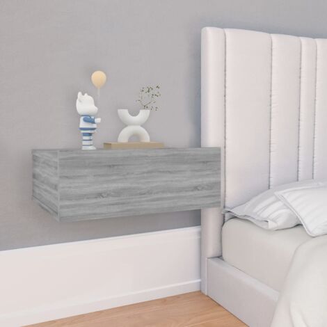 Table de chevet flottante, Table d'appoint,Table de chevet murale Sonoma gris 40x30x15 cm XZ374 MaisonChic (1/5)