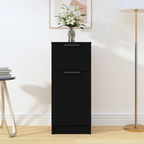 Buffet, Enfilade, Armoire de cuisine noir 30x30x70 cm bois d'ingénierie CON47054 DESIGN IN (1/5)