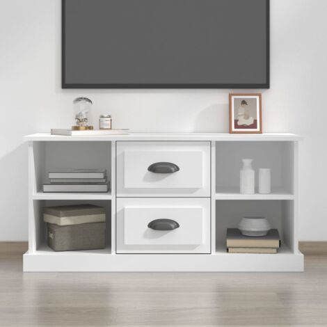 Meuble TV, Banc TV, Armoire de rangement Blanc 99,5x35,5x48 cm bois d'ingénierie LWW89700 DESIGN IN (1/5)
