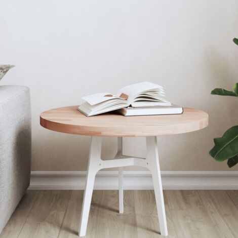 Plateau De Table, Dessus de Table, Table à manger Ø50x2,5 cm rond bois massif de hêtre PJQW18525 DESIGN IN (1/5)