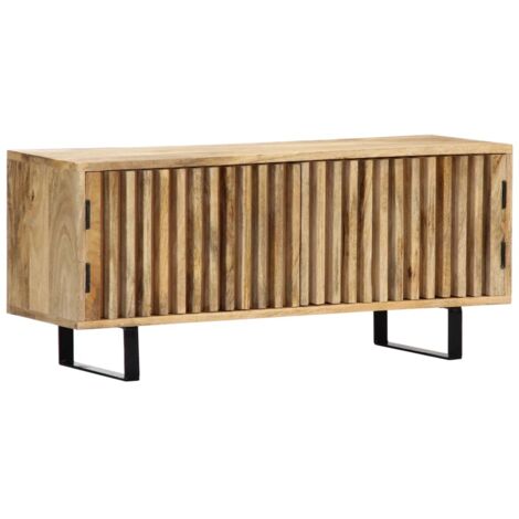 Meuble TV, Banc TV, Armoire de rangement 90 x 30 x 40 cm Bois de manguier massif LWW74010 DESIGN IN (1/5)