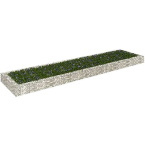 Mur en gabion, Lit surélevé de jardin acier galvanisé 400x100x20 cm pjhr72453 DESIGN IN (1/5)