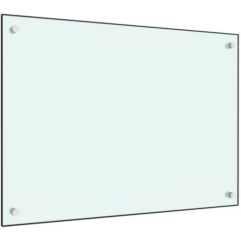 Dosseret de cuisine, Fond de hotte Blanc 70x50 cm Verre trempé WRG651903 DESIGN IN