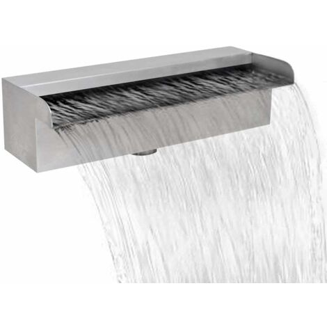 Lame d'eau rectangulaire 30 cm Acier inoxydable pour piscine FR461855 DESIGN IN (1/5)