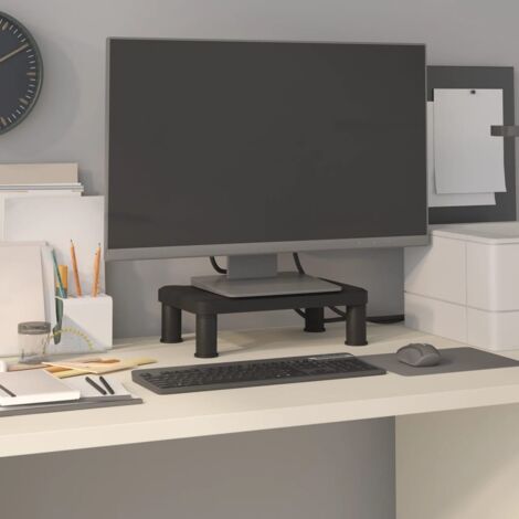 Support de moniteur, Réhausseur d'écran, Rangement de bureau Noir 38x24x10,5 cm OLA7274 DESIGN IN (1/5)