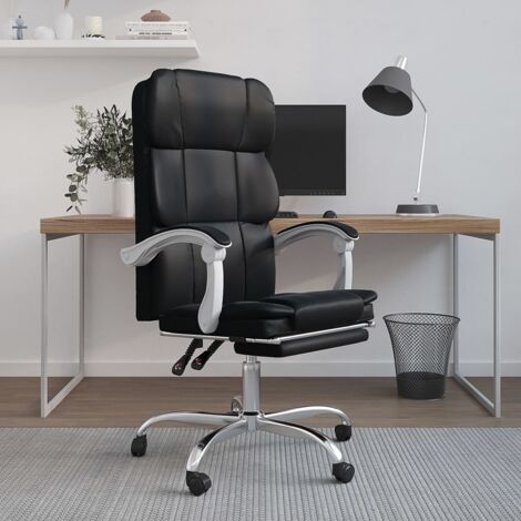 Chaise de bureau ergonomique, Fauteuil de bureau inclinable de bureau noir similicuir pwfn13932 DESIGN IN (1/5)