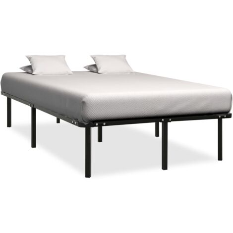 Lit double-160x200 cm, Cadre de Lit, Lit adulte Noir Métal 160x200 cm DESIGN IN JKF701977 (1/5)