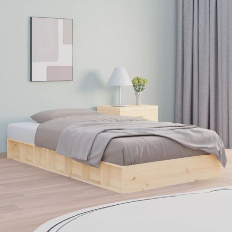 Lit adulte-90x190 cm, Lit adulte et enfants, Cadre de Lit Bois massif PEOR70674 DESIGN IN (1/5)