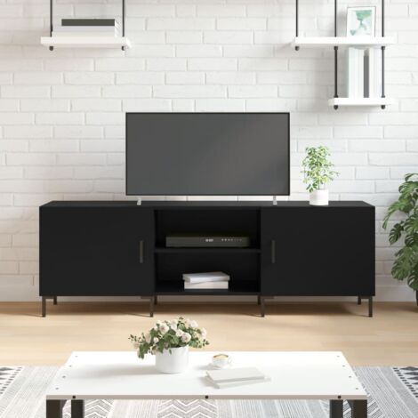 Meuble TV, Banc TV, Armoire de rangement noir 150x30x50 cm bois d'ingénierie FR376286 DESIGN IN (1/5)