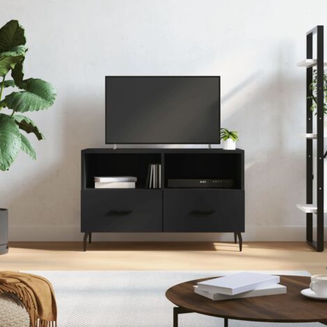 Meuble TV, Banc TV, Armoire de rangement Noir 80x36x50 cm Bois d'ingénierie FR285823 DESIGN IN (1/5)
