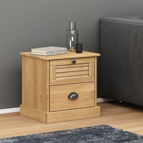 Table de chevet, Table d'appoint, Table de nuit VIGO 42x35x42 cm bois de pin massif FR232514 DESIGN IN (1/5)
