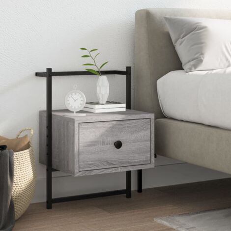 Table de chevet, Table d'appoint, Table de nuit murale sonoma gris 35x30x51cm bois d'ingénierie FR863540 DESIGN IN (1/5)
