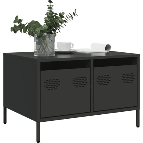 Meuble TV, Banc TV, Armoire de rangement noir 68x50x43,5 cm acier laminé à froid FR521898 DESIGN IN (1/5)