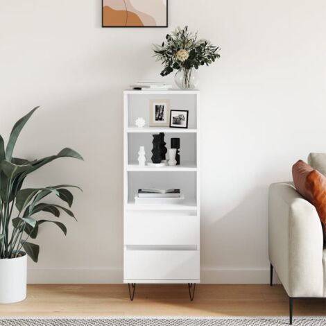 Buffet haut, Enfilade, Armoire de cuisine Blanc 40x36x110 cm Bois d'ingénierie WFE522669 DESIGN IN (1/5)