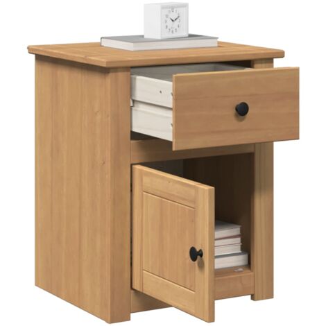 Table de chevet, Table d'appoint, Table de nuit Panama 46x40x57 cm bois massif de pin DESIGN IN582318 (1/5)