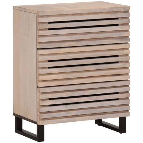 Buffet, Bahut, Meubles de rangement, Commodes blanc 60x34x75 cm bois massif de manguier WFE799552 DESIGN IN (1/5)