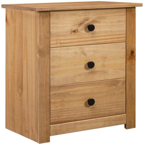 Table de chevet, Table d'appoint, Table de nuit 46x40x57 cm Pin Gamme Panama DESIGN IN822010 (1/5)