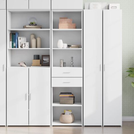 Buffet haut, Enfilade, Armoire de cuisine blanc 50x42,5x185 cm bois d'ingénierie WFE777774 DESIGN IN (1/5)