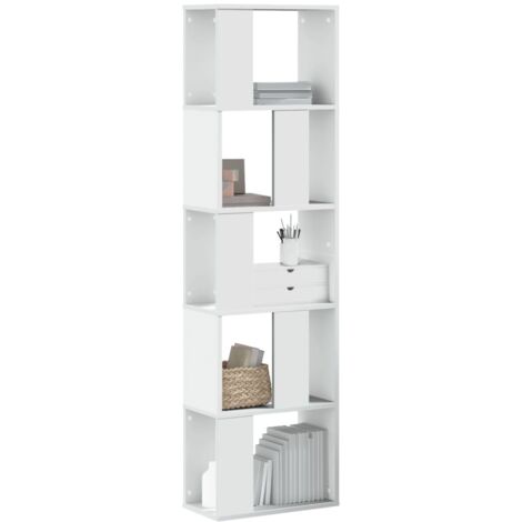 Bibliothèque, Étagère de Rangement, Meuble Étagère 5 niveaux blanc 45x23,5x162,5 cm bois d'ingénierie WFE243462 DESIGN IN (1/5)