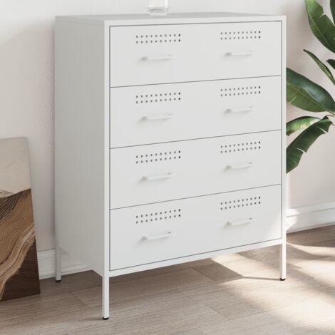 Buffet, Bahut, Meubles de rangement, Commodes blanc 68x39x89 cm acier WFE682021 DESIGN IN (1/5)