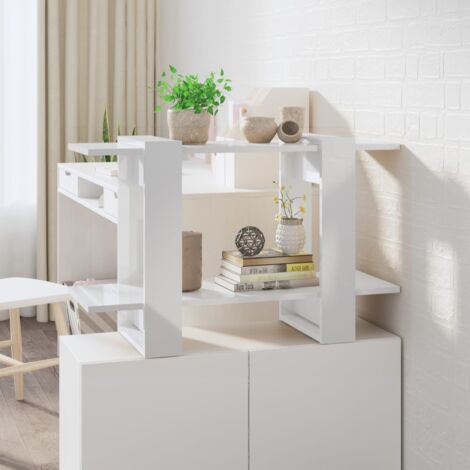Bibliothèque, Meuble Étagère, Séparateur de pièce Blanc brillant 80x30x51 cm WFE764418 DESIGN IN (1/5)