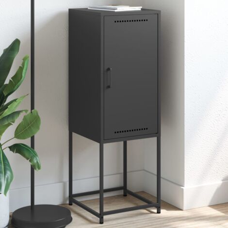 Buffet haut, Enfilade, Armoire de cuisine noir 36x39x107 cm acier WFE463161 DESIGN IN (1/5)