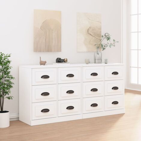 Buffets 2 pcs, Enfilades, Armoires de cuisine blanc bois d'ingénierie WFE432277 DESIGN IN (1/5)