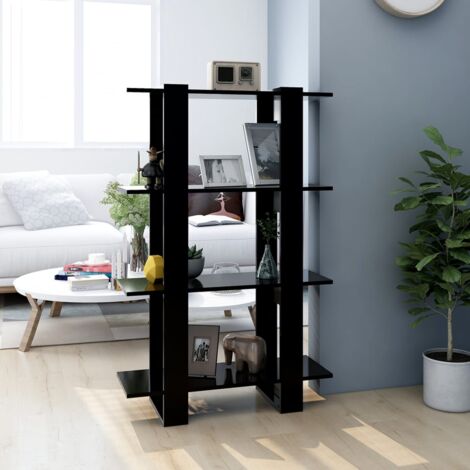 Bibliothèque, Meuble Étagère, Séparateur de pièce Noir 80x30x123,5 cm WFE389747 DESIGN IN (1/5)