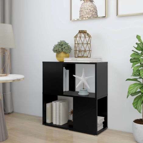 Bibliothèque, Étagère de Rangement, Meuble Étagère Noir 60x24x63 cm Bois d'ingénierie WFE893650 DESIGN IN (1/5)