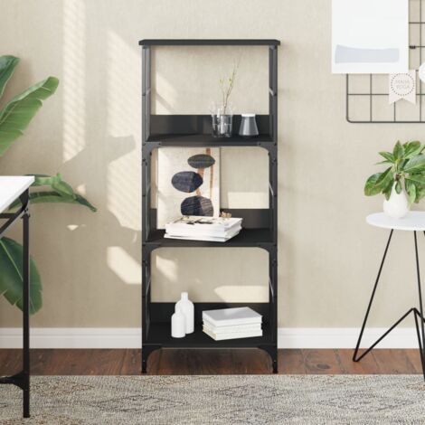 Bibliothèque, Étagère de Rangement, Meuble Étagère noir 50x33x117,5 cm bois d'ingénierie WFE953987 DESIGN IN (1/5)