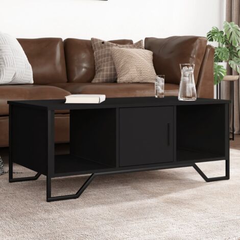 Table basse, Table de salon, Bout de canapé noir 100x51x40 cm bois d'ingénierie WFE483677 DESIGN IN (1/5)