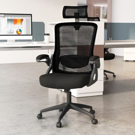 Chaise De Bureau Kampen En Maille – Pivotante, Accoudoirs, Roulettes – Ajustable, CLP