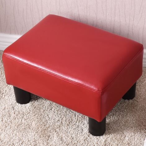 Tabouret Pouf Repose-Pieds Peluche Ours - 36x25x26 Cm, Noir D'Encre, ASND52B Pour Salon Et Chambre
