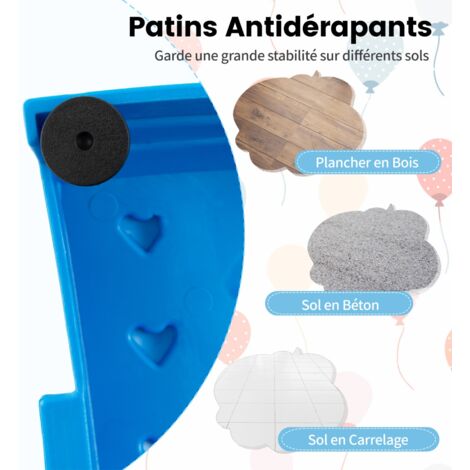 COSTWAY 20 Pièces Poutres D'Équilibre Empilables Enfants Avec Patins Antidérapants - Charge 80kg