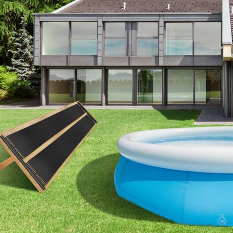 Solaire Chauffage de Piscine 2 Panneaux Chauffage Solaire Collecteur en Matériau PE Résistant aux Intempéries CW2074 Maison Chic (1/3)
