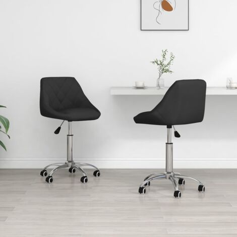 Lot de 2 Chaises à manger pivotantes Chaises à dîner, Chaises de cuisine noir similicuir DESIGN IN (1/5)