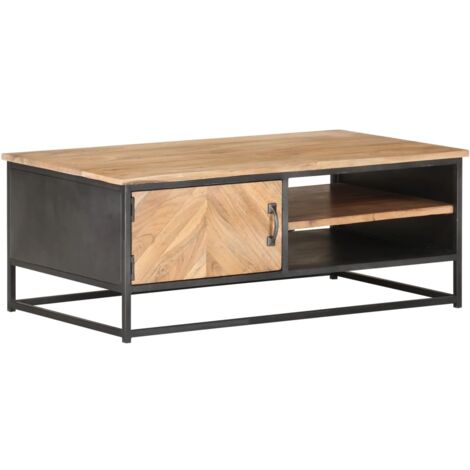 Table basse, Table de salon, Tables d'appoint 90x50x35 cm bois d'acacia massif joq59461 DESIGN IN (1/5)