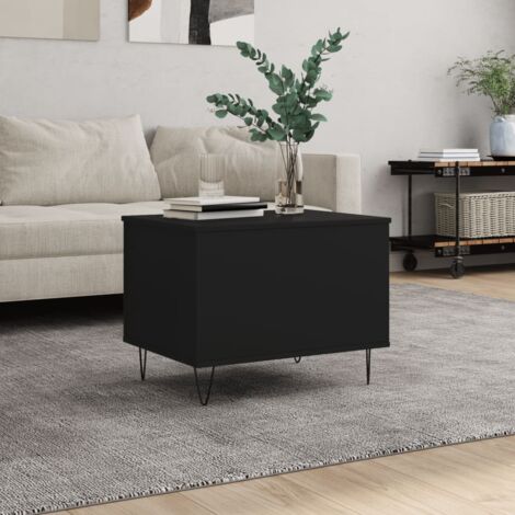 Table basse, Table de salon, Bout de canapé noir 60x44,5x45 cm bois d'ingénierie qse94261 DESIGN IN (1/5)