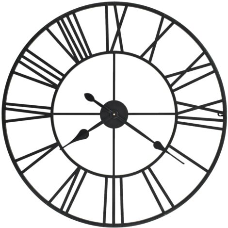 Horloge murale vintage avec mouvement à quartz Métal 80 cm XXL, ASAF71668 DESIGN IN (1/5)