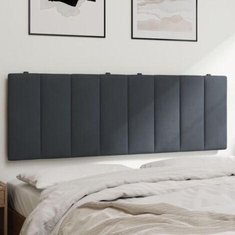 Coussin de Tête de lit, Armoire Tête de lit gris foncé 140 cm velours pwfn92461 DESIGN IN (1/5)