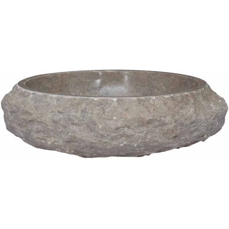 Lavabo, Vasque de luxe, évier, bac à laver gris ø40x12 cm marbre pwfn59871 DESIGN IN