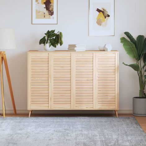 Maisonchic – Porte de placard à persiennes 4 pcs 99,3x39,4 cm en pin massif – Design élégant pour circulation d'air – Bois non traité - ASAF63906