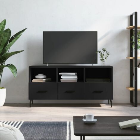 Meuble TV, Banc TV, Armoire de rangement noir 102x36x50 cm bois d'ingénierie FR751251 DESIGN IN (1/5)