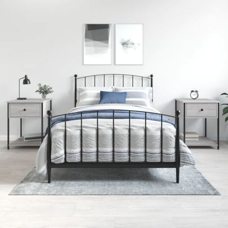Lot de 2 Tables de chevet, Tables d'appoint, Tables de nuit sonoma gris 44x45x58 cm bois ingénierie FR838435 DESIGN IN (1/5)