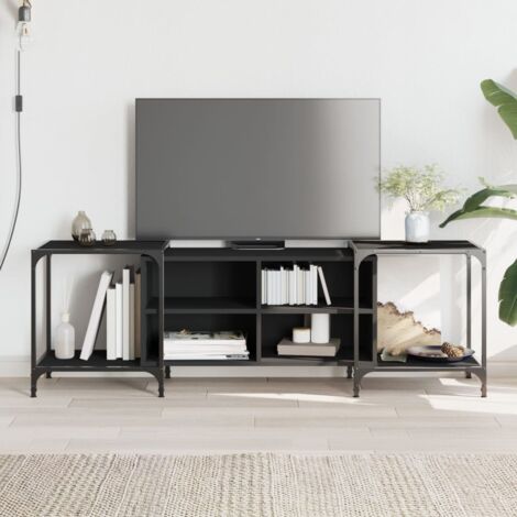 Meuble TV, Banc TV, Armoire de rangement noir 153x37x50 cm bois d'ingénierie FR292315 DESIGN IN (1/5)