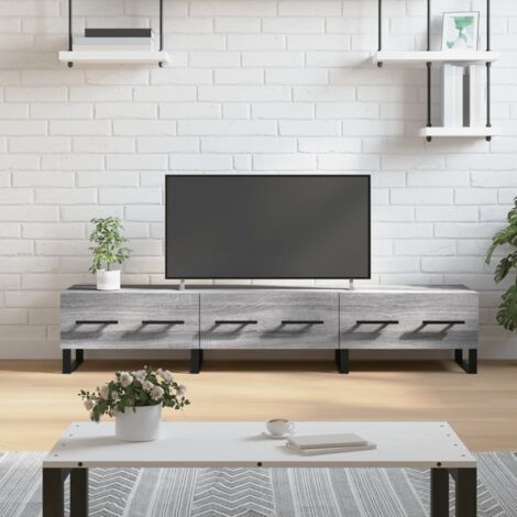 Meuble TV, Banc TV, Armoire de rangement sonoma gris 150x36x30 cm bois d'ingénierie FR625010 DESIGN IN (1/5)