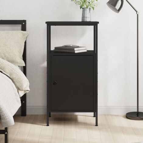 Table de chevet, Table d'appoint, Table de nuit noir 41x31x80 cm bois d’ingénierie FR894583 DESIGN IN (1/5)