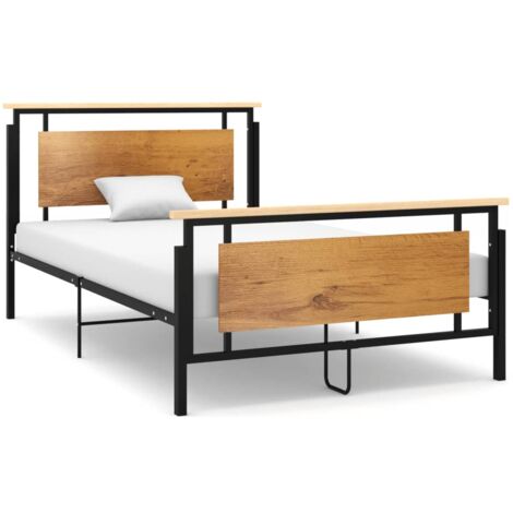 Lit double - 120x200 cm, Lit adulte et enfants, Cadre de lit sans matelas métal FR497923 DESIGN IN (1/5)